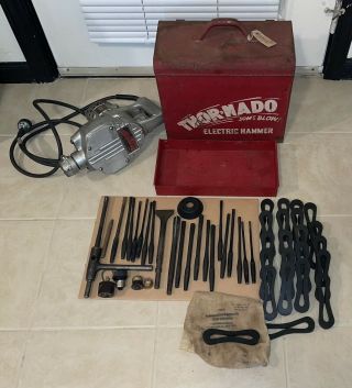 Thor - Nado Thornado Vintage Electric Hammer W/ Case And Bits U100 5314 Vgc