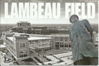 Vintage Nfl Green Bay Packers Lambeau Field Football Stadium Postcard Lombardi