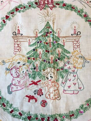 Embroidery Sampler Hand Stitched ‘Twas Night Before Christmas 18 X 22 Unique 2