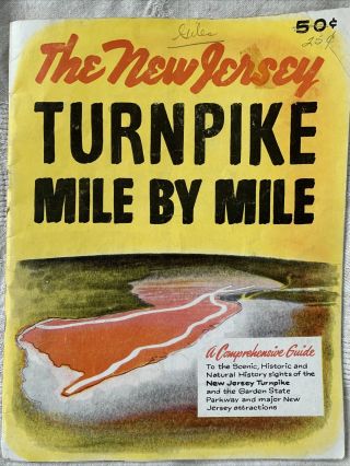 VTG 1940s Travel Brochure Map Jersey Turnpike,  Garden State Parkway 2