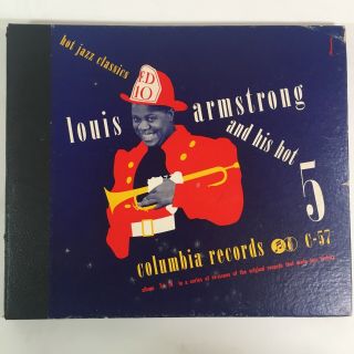 78 Rpm 10” Louis Armstrong And His Hot 5 Columbia 57 Set Of 4