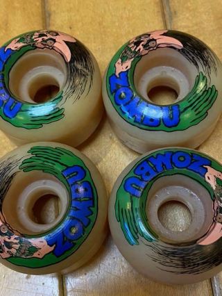Zorlac Zombie Skateboard Wheel Green Blue Vintage Import From Japan