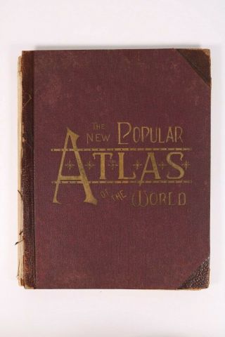 Vintage 1892 Popular Atlas Of The World Maps Mast Crowell & Kirkpatrick