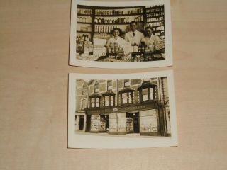 1930s Boots The Chemist Shop Inside And Out 2 Small Photographs Unknown