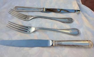 Christofle Vintage Sterling Silver Dinner Knife 2 Knives And 2 Forks
