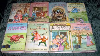 Laura Ingalls Wilder - Set Of 8 Vintage Hardcovers With Dust Jackets