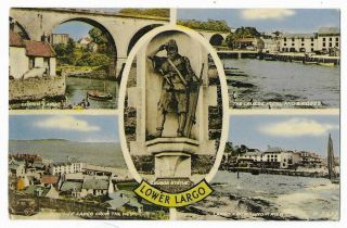 Vintage Pc,  1964,  Printed,  5 Picture Multiview Of Lower Largo,  Fife.  278