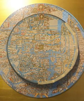 Vintage Springbok Circular Puzzle Ebstorf Map The British Museum 1968 Complete