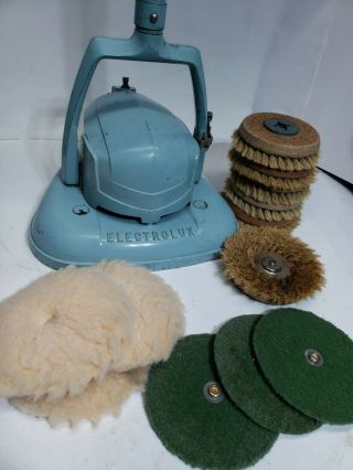 Vintage Electrolux B - 7 Floor Buffer Scrubber Polisher 12 Pad Attachments 2 Speed
