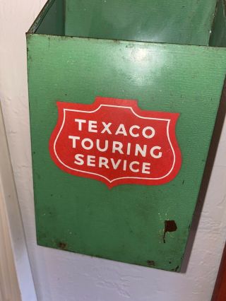1930 ' S TEXACO TOURING SERVICE MAP HOLDER gas station vintage green advertisement 2