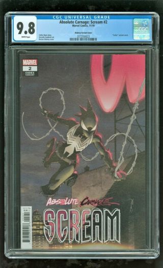 Cgc 9.  8 Absolute Carnage: Scream 2 Marvel Comics 11/2019 Shalvey Variant Cover