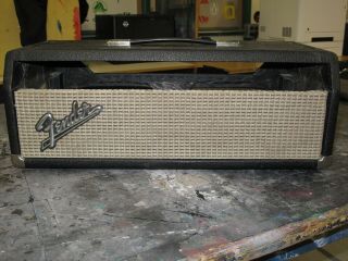 Vintage 1966 Fender Blackface Bassman Tube Amp Head Cabinet