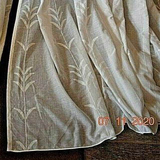 Vintage French Embroidered Door Curtain 96 Ins Wide 96ins Drop