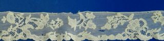 A 47 1/2 " (120.  5cm) Length Of 18th Century Brussels Lace With Crown Motifs