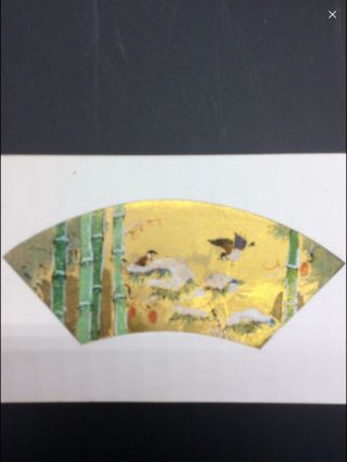 Vintage Woven silk Painted picture Japanese art 2