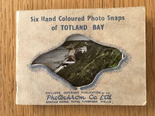 Vintage Hand Coloured Photos Of Totland Bay
