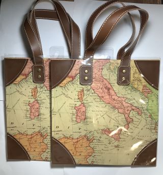 Papyrus Vintage World Map 2 Gift Bags