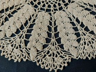 Antique Lovely Vintage Fine French Lace Doilies Handmade Beige