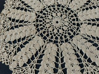 ANTIQUE Lovely Vintage Fine French Lace DOILIES Handmade Beige 2