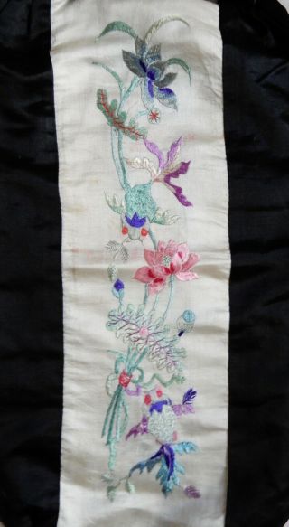 Antique Exquisite Hand Embroidered Silk Cover From China Or Japan Both Sides