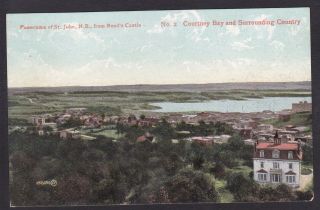 C 1907 Vintage Postcard Panorama Of St John Brunswick From Reed 