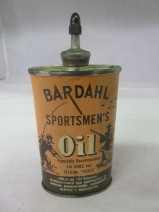 Vintage Advertising Bardahl Gun Oil Oiler Oil Tin Can Petroliana A - 246