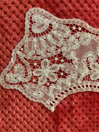 Stunning Antique French Handmade Lace COLLAR - 15 to 19cm width 3