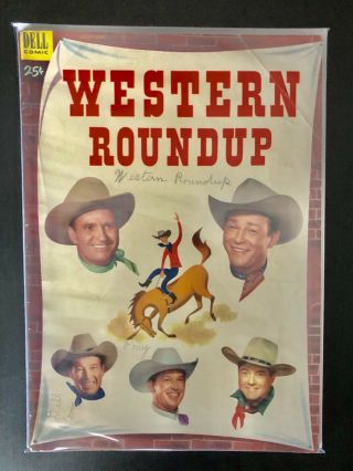 (2) Giant Western Roundup - Dell Comics - GOLDEN AGE - Gene Autry & Roy Rogers 2