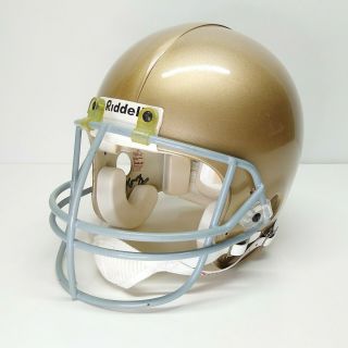 Vintage Notre Dame Fighting Irish Riddell Authentic Vsr2 Gold Football Helmet Xl
