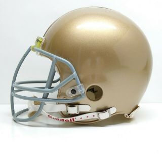 Vintage Notre Dame Fighting Irish Riddell Authentic VSR2 Gold Football Helmet XL 3
