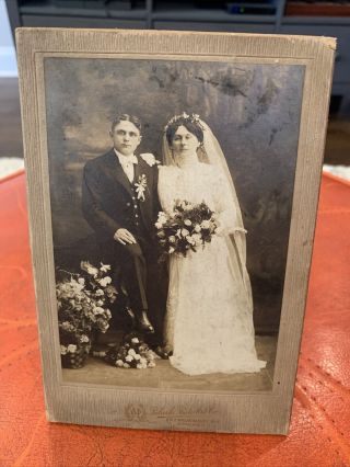 Vintage Black And White Wedding Photo 1920’s Chicago