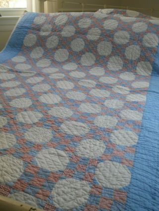 Antique Cutter Patchwork Quilt Piece For Table Runner Or Pillows 50 " X 76 "