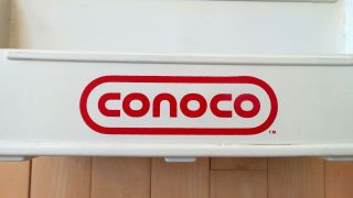 Vintage Conoco Oil Co.  Gas Station Map Rack Holder with Ten Conoco Maps 3