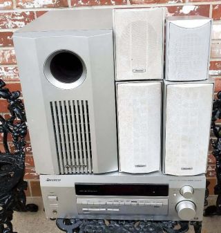 Vintage Pioneer Vsx D412 Stereo Receiver Subwoofer & 4 Speakers