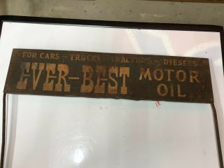 Early Antique Vintage Ever - Best Motor Oil Sign Car Truck Old Gas Oil