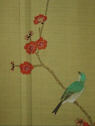 Chinese Painting Hanging Scroll China Flower Bird Old Vintage Picture D815
