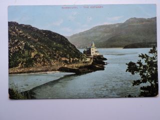 Vintage Colour Pc Barmouth,  The Estuary.  Merioneth.  Posted 1905