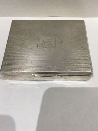 Vintage - Sterling Silver Art Deco Cigarette Case Mapping And Webb 1938