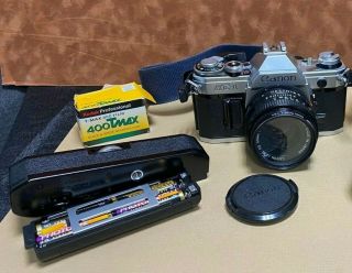 Vintage Canon Ae - 1 Camera W/ Fd 50mm F/1.  8 Lens - With Many