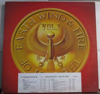 Earth Wind & Fire " The Best Of Vol.  I " Arc 35647 Wlp 12 " Lp