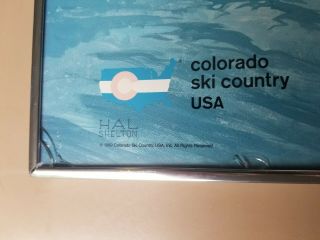 Vintage Hal Shelton Colorado Ski Country Topical Map 34.  5 