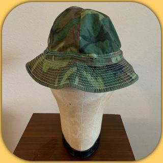 Vtg 60s Us Army Special Forces Erdl Camo Boonie Hat In Country Theater Tailor