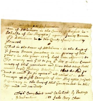 1703/4 Early Am - Doc Pentiross Blackington Complaines James Brown Of Clip Money