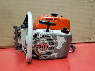 Very Early Sthl 041 Red Creme Vintage Collector Chainsaw Strong Comp Ws 342