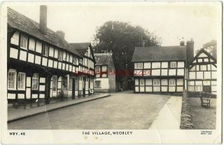 Herefordshire Weobley The Village Real Photo Vintage Postcard