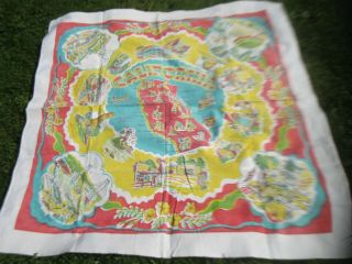 Vintage California Map Tablecloth 40 