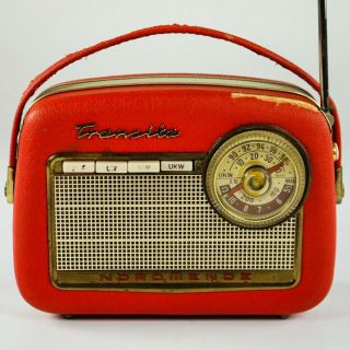 Transita Rundskalen Transistor Koffer Radio Nordmende Rot Vintage 50er