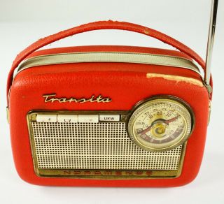 Transita Rundskalen Transistor Koffer Radio Nordmende rot Vintage 50er 2