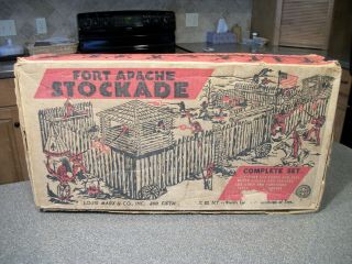Vintage Marx Fort Apache Playset With Box