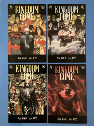 Kingdom Come 1 - 4 Complete Set Dc Alex Ross Mark Waid Nm - 1st Prints